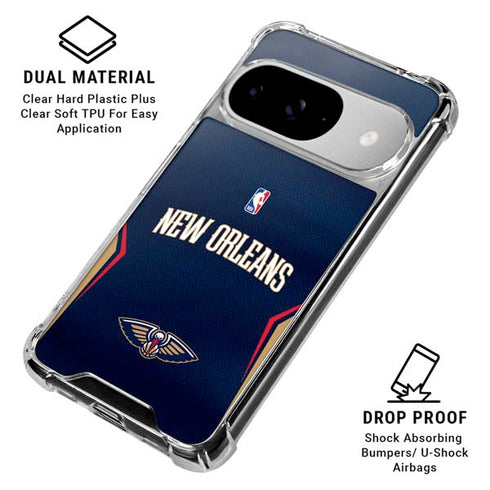 NBA New Orleans Pelicans Jersey Google Pixel 10 Clear Case